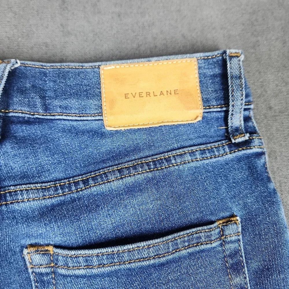 Everlane Jeans Womens Size 24 Ankle High Rise Slim Straight Cigarette Button Fly